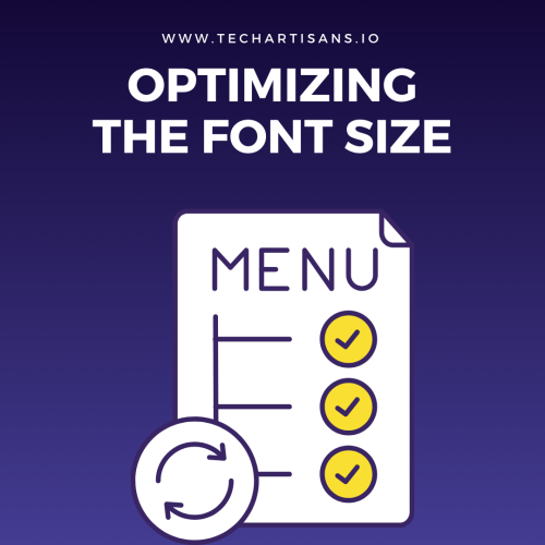 Optimizing the font size